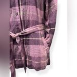 Kelly‎ Scott Women’s Vintage Silk Long Sleeve Shirt Purple Black Top Size XL Photo 2