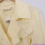 Free People NEW 100% Linen Crossover Back Bennie Crop Blazer, S Photo 5