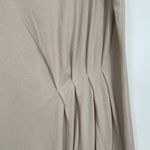 Stitchdrop Womens Beige Cotton Asymmetrical Pleated Knee Sleeveless Dress 2X Photo 7