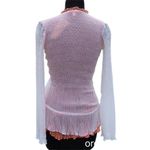 Cache Peek A Boo Sheer 2 pc Crinkle Wrap Self Belt Side Tie Top New $168 NWT Photo 4