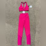 Beach Riot NWT  workout set hot pink ribbed heart sports bra and leggings Photo 1