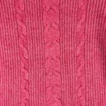 CAbi Cable Knit Sweater Women XS Pink Cotton Blend Long Sleeve Elsa 4245 Photo 8