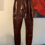 Spanx NWT  Faux Patent Leather Leggings Ruby size S Small Pants Photo 4