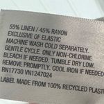 Tabitha Brown Target Puff Sleeve Dress M Linen Blend Rainbow Leaf Print Boho Blue Size M Photo 8