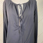 Joseph  Carlotta Georgette Stretch Blouse Black‎ Photo 5