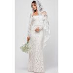 Lulus Romance Dreamer Lace Off-the-Shoulder Dress, White, Large Photo 5