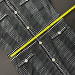 Misook Bold Plaid Tweed Knit Sheath Dress Short Sleeve Stretch Black White Sz S Photo 11