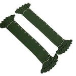 Handmade Dark Green crochet Handle Cover for Handbags Photo 0