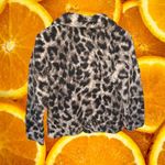 Cozy Sherpa Tiger‎ Print Full Zip Sherpa Jacket Size Small Brown Photo 5