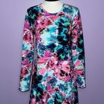 cupio NEW Colorful Floral Long Sleeve Dress Photo 0