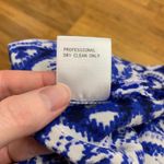 Cynthia Rowley Blue White Silk Tank Top Diamond Print Sleeveless Size Small Photo 5