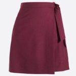 J.Crew Burgundy Wool Blend flannel Skirt Photo 0
