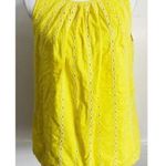 Loft • Yellow White Eyelet Tank Top Photo 5