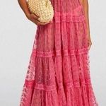 NWT Dôen Tulle Lace floral Nadette Dress in Pink sz M Size M Photo 0