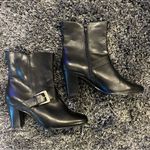 Predictions 🌷 BLACK HEELED BOOT WITH SILVER BUCKLE SIZE 7.5🌷 Photo 2