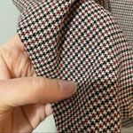 ZARA Black White Red Plaid Ruffled Back Mini Shift Dress XS Academia Fall Preppy Photo 3