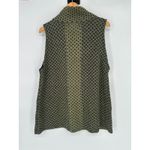 Habitat Box Button Front Sweater Vest Green Oversized Artsy Tunic Style Size L Photo 4