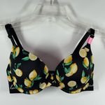 PINK - Victoria's Secret  wear everywhere push up Bra Black with Lemons Size 36C  N Photo 1