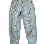 Tinseltown NWT Womens  Y2K Retro Sunflower 90s Embroidered Loose Mom Jeans - Sz 0 Photo 1