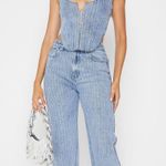 Revolve NWT Manier De Voir RHINESTONE MOM JEANS - MID BLUE. Size 6 Photo 0