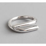 Boutique Unisex Solid Wrap 925 Sterling Silver Band Ring, Adjustable Photo 5