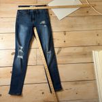 KanCan USA Kancan EUC Women's Dark Wash Eliza Distressed High Rise Ankle Skinny Jeans 3/25 Photo 5