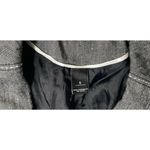 White House | Black Market Black Linen Blend Ruffle V Neck Belted Blazer Jacket 6 Photo 7