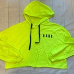 Neon Babe Crop Hoodie Yellow Size XL Photo 1