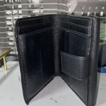 Gucci Authentic  Black Textured Leather Wallet Photo 3