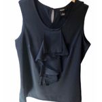 Ruffle Blouse Sleeveless Shirt Lightweight Office M Black Size M Photo 0
