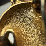 Fisherman Rhinestone Brooch Pin Gold Tone Man Fishing Green Enamel Overalls Photo 5