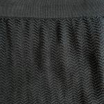 CAbi  Ribbed Chevron Knit Navy Blue A-Line Sweater Skirt Size L Photo 1