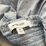 Rent The Runway Now Blue Eyelet Embroidered Dress Size M Photo 2