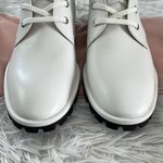 Stuart Weitzman Laine Pearl Leather Combat boots in shite size 8.5 B Photo 6