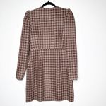 River Island NWT  Check Wrap Blazer Dress Women's Heart Buttons Brown Size 12 Photo 2