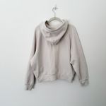 Athleta [] Bone Cream Forever Fleece 1/2 Zip Cropped Hoodie Long Sleeve Size XL Photo 3