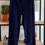 Eileen Fisher Mid-Rise Navy Knit Pull On Cropped Pant Trouser, XS Photo 0