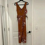 Xhilaration 4/$25 NWT  Floral Square Neck Sleeveless Tie Front Cropped Jumpsuit S Photo 1