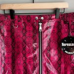 Dolls Kill Horoscopez Hot Pink Snakeskin Mini Skirt Full Zip Punk Rock Edgy XXL Photo 4