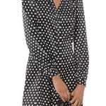 CBR Polka Dot Dress Long Sleeve Silky Cotton Blend Size Small Black Photo 0