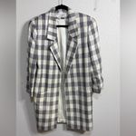 Dior Christian  Suit Jacket Gray Plaid Blazer Size 10 Womens Photo 3