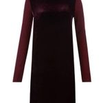 Hobbs London Benita Red Velvet Velour Silk Long Sleeve Sweater Dress Size 6 Photo 2
