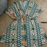 SheIn  Women’s 3XL Holidaya Plus Size Full Print Batwing Sleeve Dress Photo 1