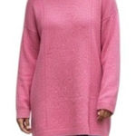 Pretty garden Pink Tunic Turtle Neck Long Sleeve Knit Sweater Dress Women's Sz M Photo 0