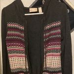 Red Camel Women's  Hooded Cardigan - Gray and Magenta Photo 2