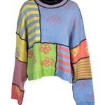The Ragged Priest  boxy sweater in mix printed knit Photo 0