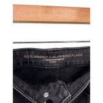 Chico's So Slimming Girlfriend Flare Jeans Black Boho Embroidered Hippie Size 6R Photo 2