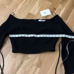 Anthropologie NWT off the shoulder stretch fabric long sleeves crop top Photo 8