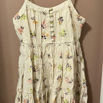Urban Outfitters  Floral Cream Mini Tiered Babydoll Dress Photo 0
