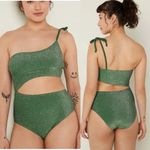 Victoria's Secret PINK Green Sparkling One Piece Swimsuit Bikini Small Photo 1